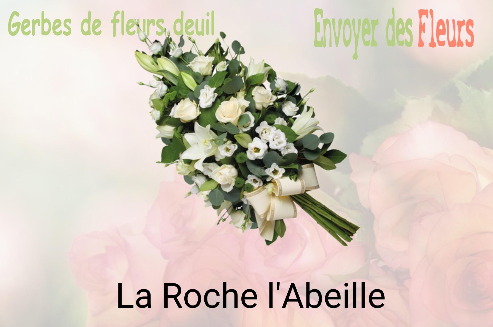 Gerbe de fleurs de deuil livrée à La Roche-l'Abeille